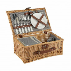 Optima Two Person Picnic Hamper Basket With Cooler