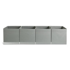Habitat Pack Of 4 Grey Canvas Boxes