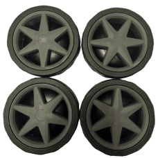 Genuine Set of 4 Wheels For Challenge 18v Cordless Rotary Lawnmower - CH18V2