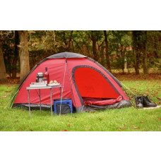 Pro Action 2 Man 1 Room Dome Camping Tent - Red