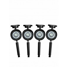 Habitat Set Of 4 Black Solar Spotlights