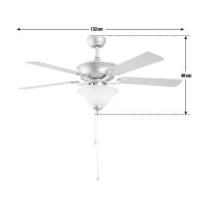 Home Uplighter Ceiling Fan - Satin Nickel 