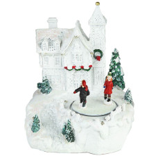 Home Christmas Castle With Ice Rink Christmas Decoration