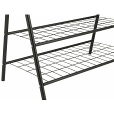 Home X-Frame Clothes Rail With Shelves - Black