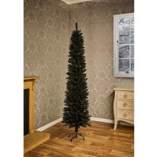 Premier Decorations 7ft Pencil Pine Christmas Tree - Black