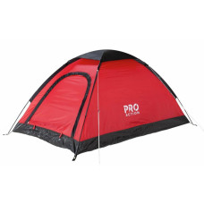 Pro Action 2 Man 1 Room Dome Camping Tent - Red