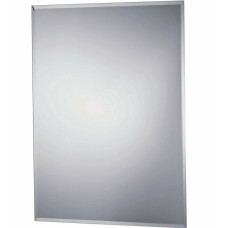 Home Rectangular Bevelled Bathroom Mirror - Silver