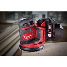 Milwaukee M18BOS125-502B 18v Li-ion Random Orbital Sander - 2 Batteries