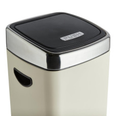 Habitat 30 Litre Square Touch Top Bin - Cream (slightly dented)