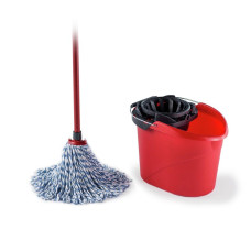 Vileda SuperMocio Microfibre Cotton Mop With Torsion Wringer Set