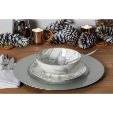 Creative Tops 4 Pack Berry Christmas Charger Plates - Silver