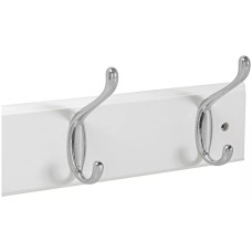 Habitat 6 Piece Double Chrome Coat Hooks - White