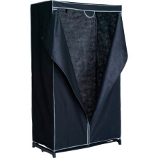 Home Single Fabric Covered Clothes Rail - Black