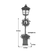 Home 4ft Christmas Lantern & Wreath