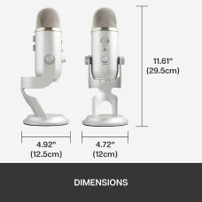 Blue Mic Yeti USB Microphone - Silver (No USB Cable)