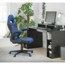 Home Raptor Faux Leather Ergonomic Gaming Chair - Black & Blue
