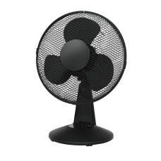 Challenge 12 Inch 3 Speed Oscillating Desk Fan - Black