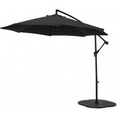 Home Resin Quarter Parasol Base - Black