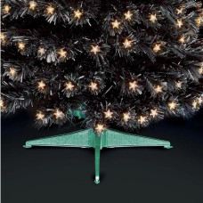 Premier Decorations 5ft Christmas Tree With White Star Lights - Black
