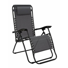 Home Zero Gravity Outdoor Chair Recliner Sun Lounger  - Grey