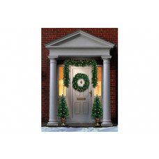 Premier Decorations Pre-Lit Christmas Door Set (No Garland)
