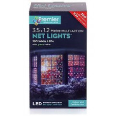 Premier Decorations 3.5x1.2m 360 LED Christmas Net Lights - White