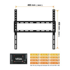 AVF Standard Flat To Wall Upto 55 Inch TV Wall Bracket